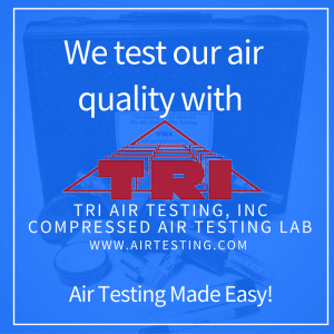 We test our compressed air with