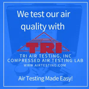 We test our compressed air with